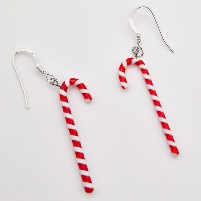 Boucles d&#039;oreilles Sucre d&#039;Orge de Noël
