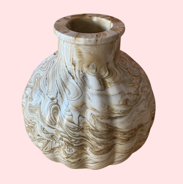 Vase rond à rayures