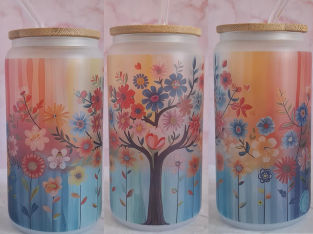 Verre givré arbre