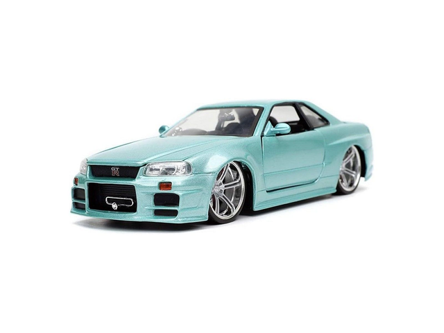  NISSAN SKYLINE GT-R (R34) GREEN FF 2002 Jada 32608 1/24