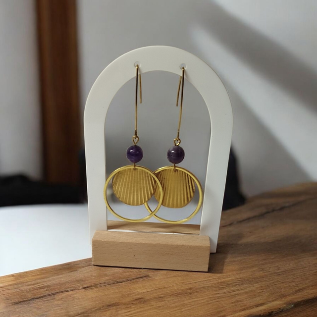 Boucles d'oreilles lavande