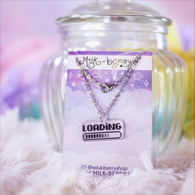 Collier Acrylique Recyclé Pixel Loading