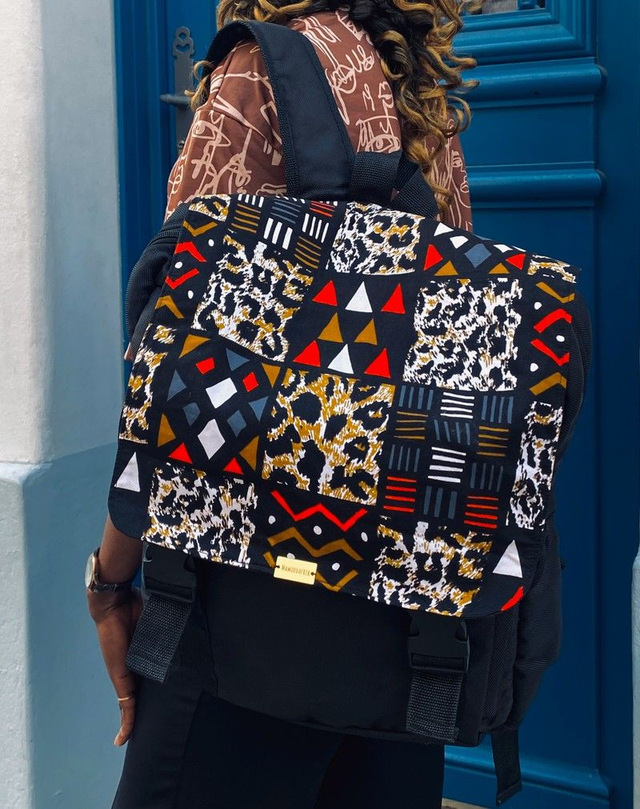 Sac à dos en tissu Wax