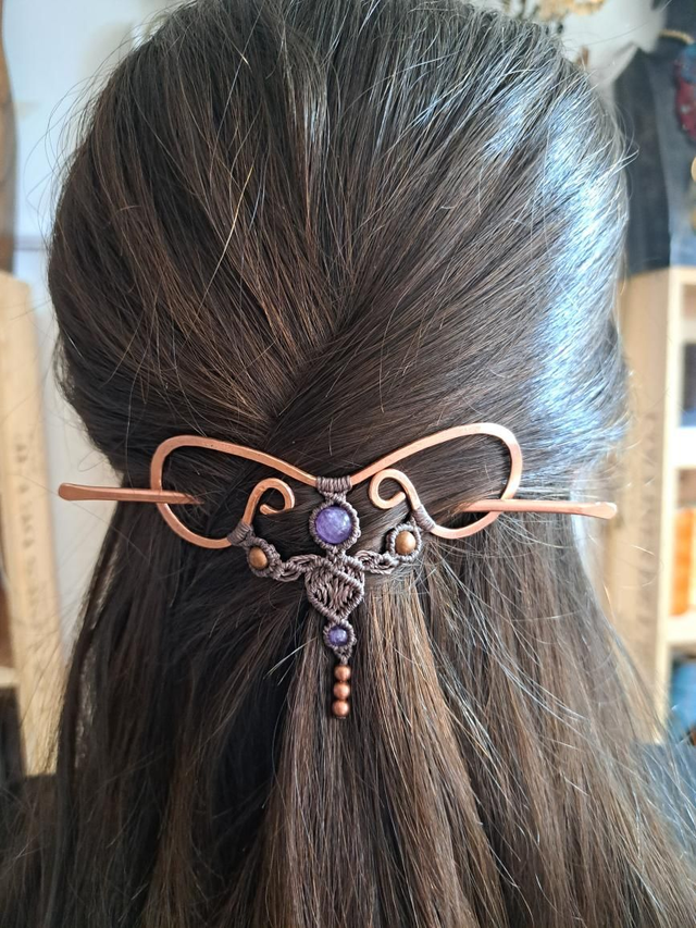 Oma cuivre améthyste taille S