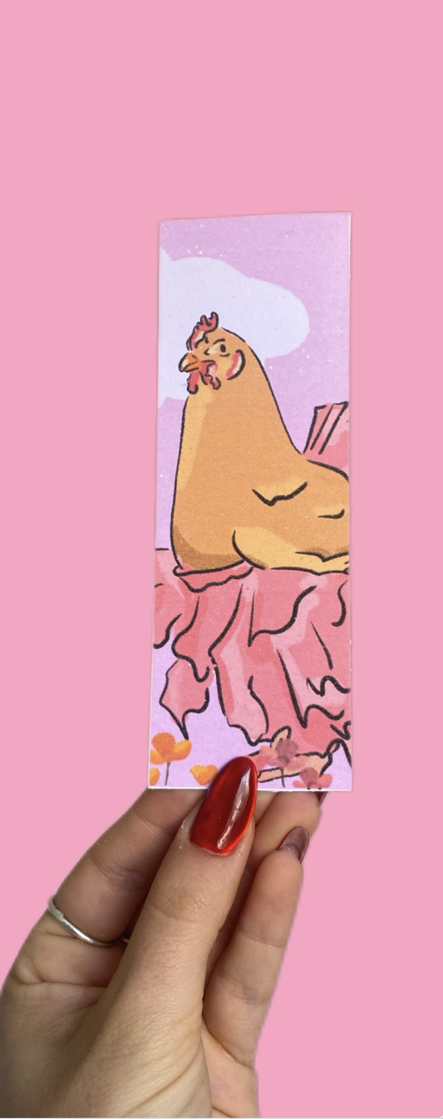 Marque page poule en tutu 