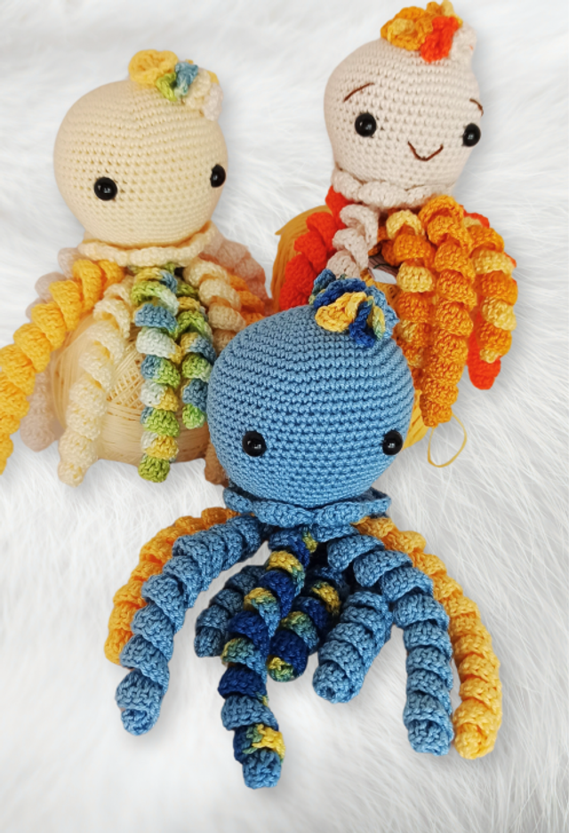 Polvo em Amigurumi