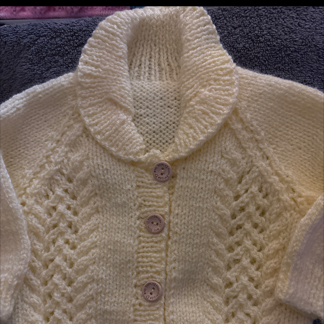 Lemon cardigan with collar 6months