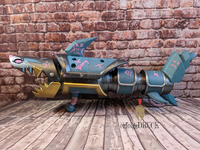 Arcane - Jinx Fishbone - Simple Variante | passend für LoL Jinx Cosplay | 3D Druck | Replikat | Fan-Art Prop