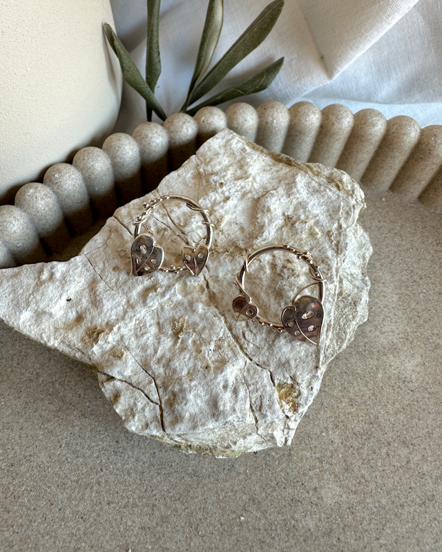 Orecchini Monstera Cerchio