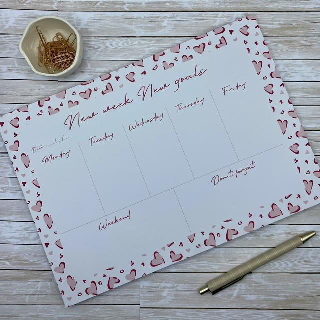Self Love Club weekly planner 