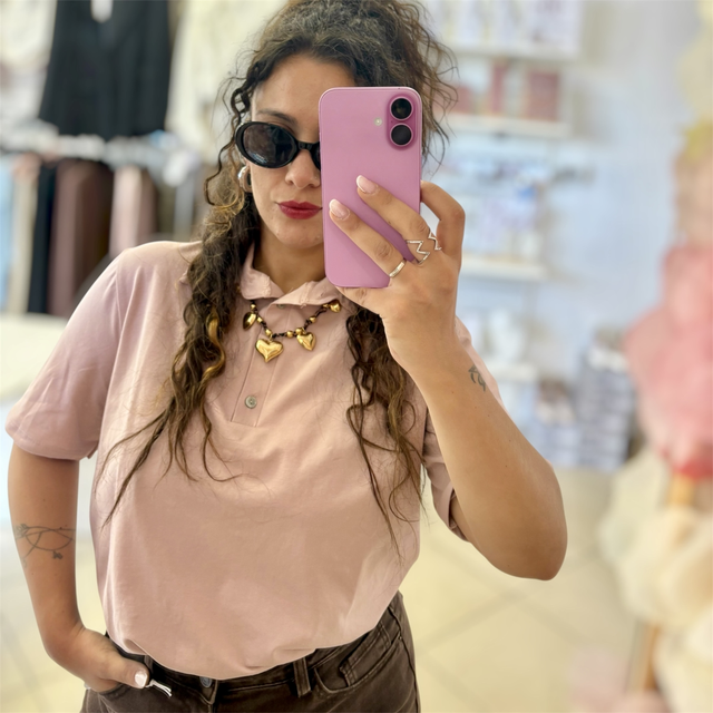 Polo Cotone Rosa