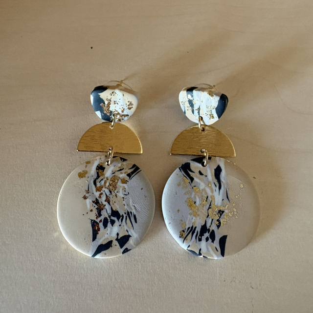 Boucle d’oreille en argile polymère 