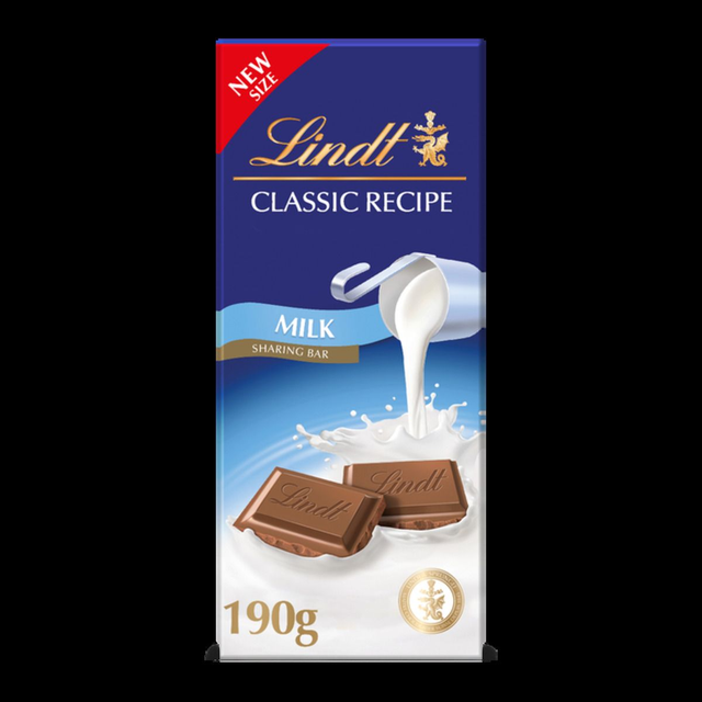 Lindt Classic Recipe Milk Sharing Bar 190g