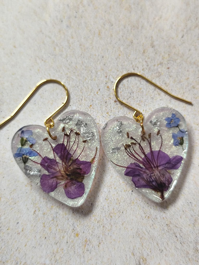 Boucles coeur L Poésie Suspendue - fleurs de marronnier