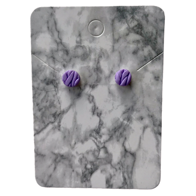 Purple knitted studs - micro