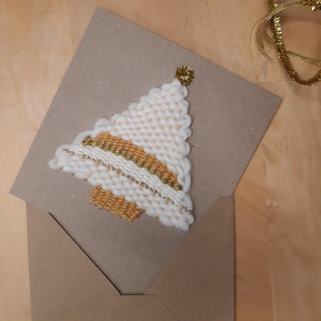 Carte Noël tissée 