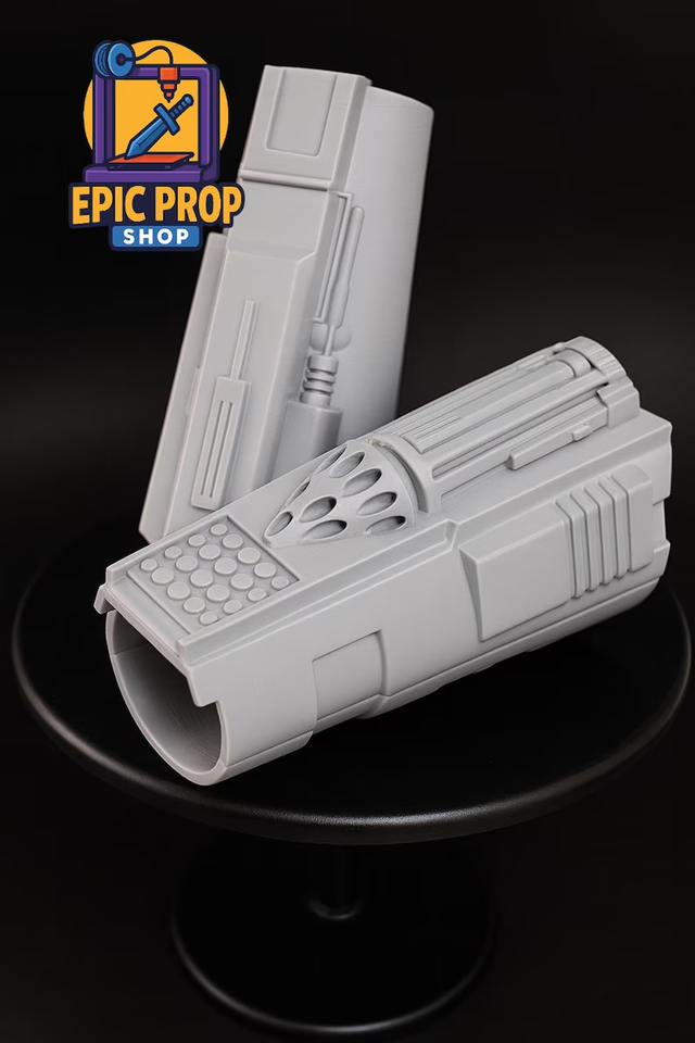 Star Wars 3D Printed Mandalorian Wrist Gauntlet set, Whistling Birds &amp; Flamethrowers - DIY Kit