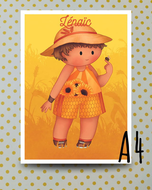 Affiche Ahélien A4 personnalisée avec prénom