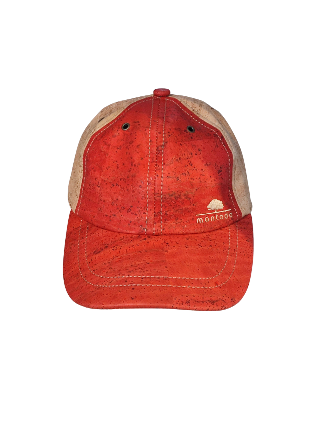 Casquette en liège rouge et naturel montado 