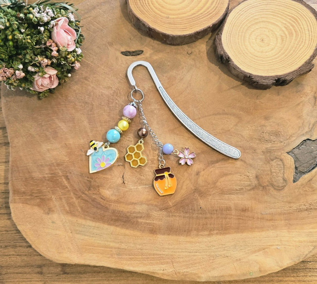 Marque-page Premium Abeille &amp; Pot de Miel