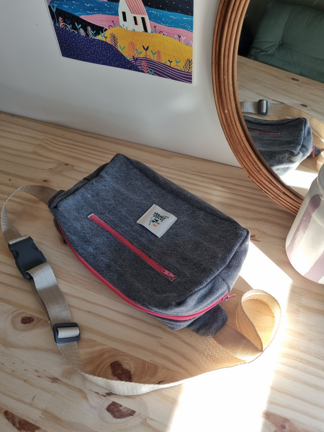 Banane rectangle jeans gris