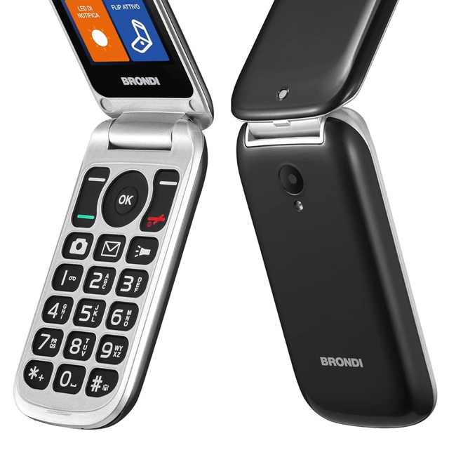 Brondi Stone+ Dual Sim 2.4 inch Display Cell Phone with Active Flip 