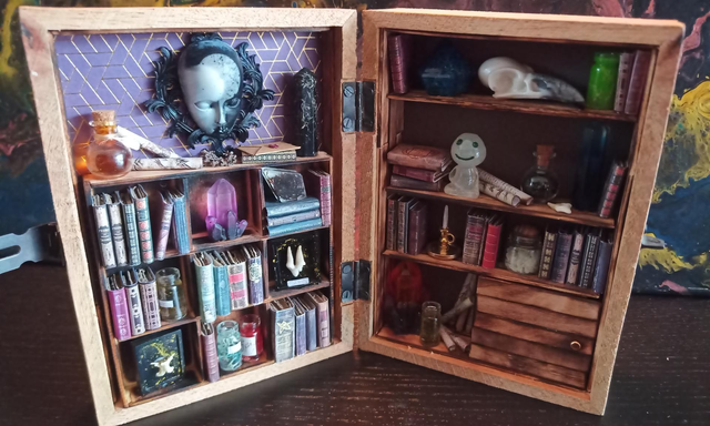 Grande boîte bibliothèque lumineuse 