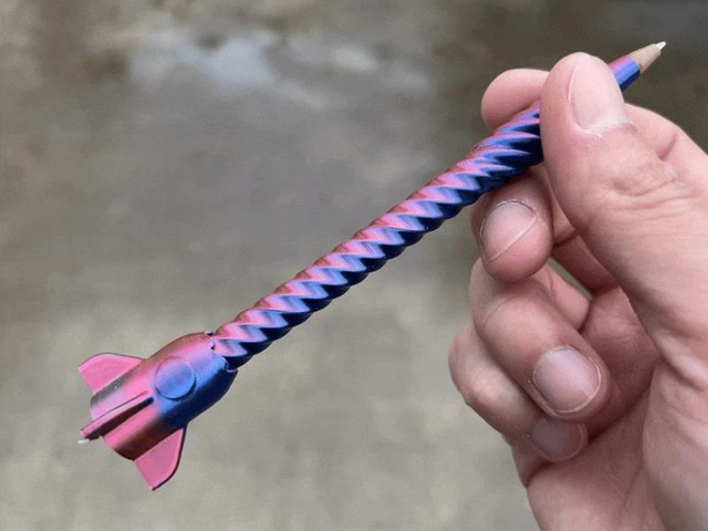Rocket Spiral Fidget Pen - Custom Colours