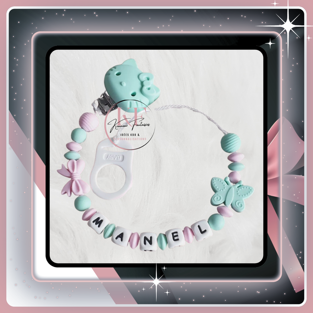 Attache-tétine Hello Kitty 