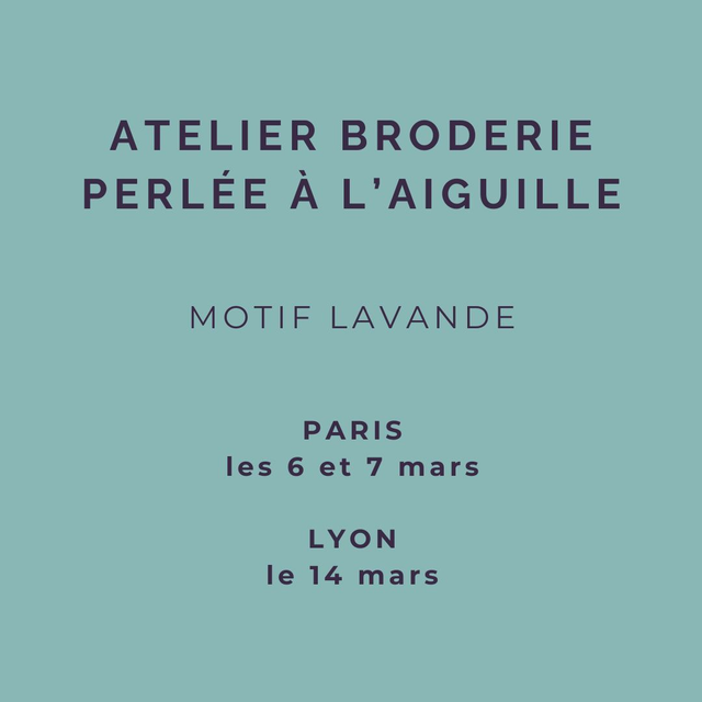 Atelier Broderie perlée - Motif Lavande