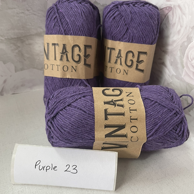 Vintage cotton DK purples 