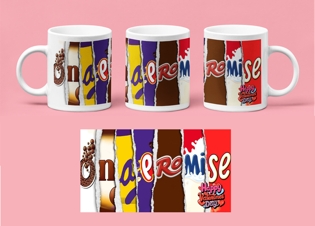 Valentines Day Mug - Chocolate Wrapper - On a promise