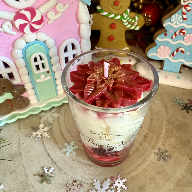 Bougie Fleur de Noël XS