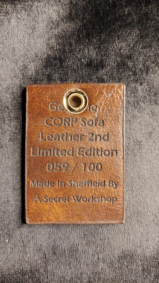 059 / 100 2nd Limited Edition Genuine CORP SOFA Leather Keyring 