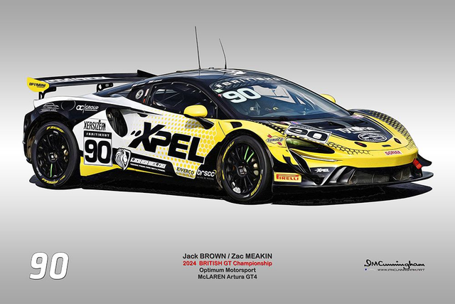 C240406 McLaren Artura GT4 British GT 24 Optimum Motorsport #90