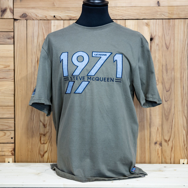 Tshirt Steve Mac Queen 1971 Brodé Vert