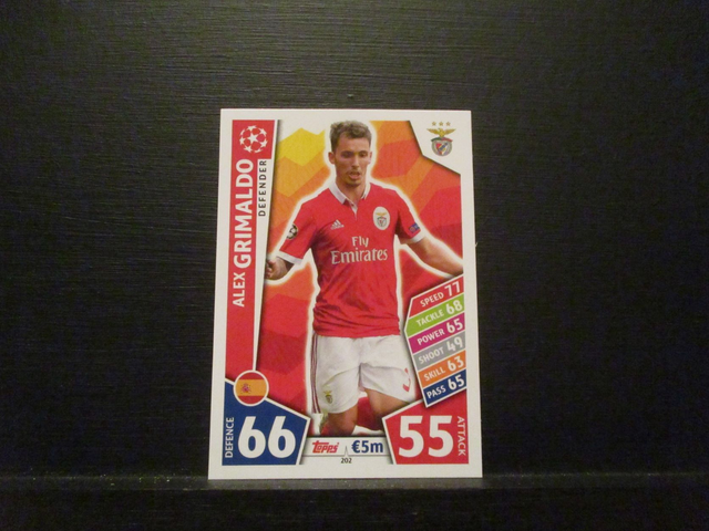 Alex Grimaldo - UEFA Champions League Match Attax 2017/18 Original Trading Card #202