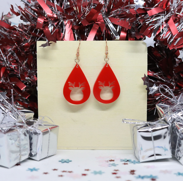 Boucles d'oreilles mini goutte Renne