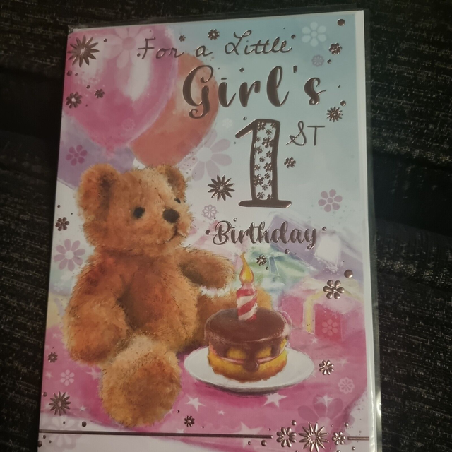 1st Beautiful Girl Happy Birthday SIZE 9" X 6"