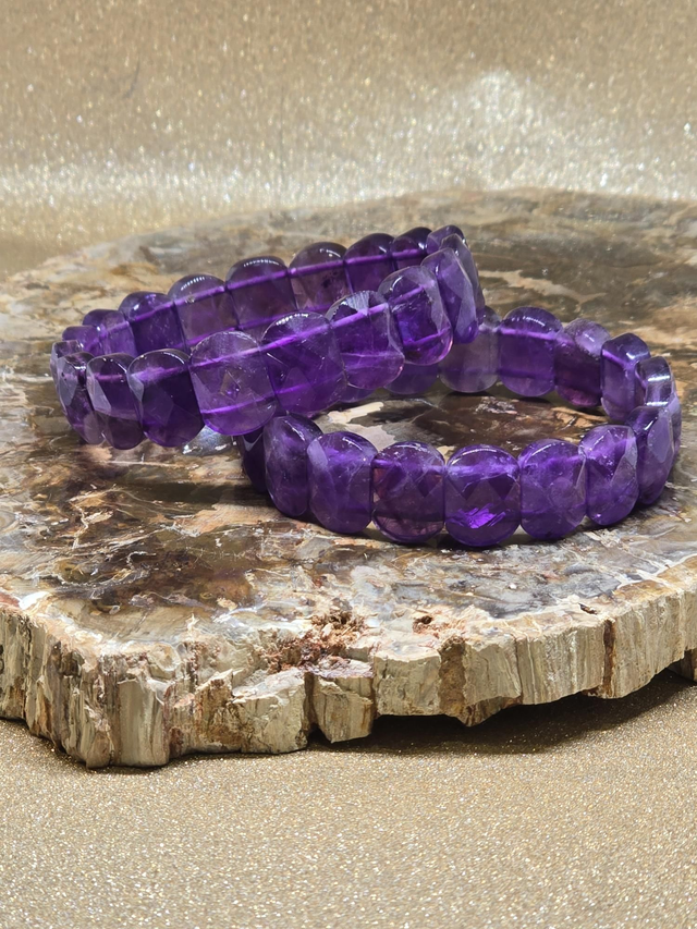 Bracelet Améthyste carré