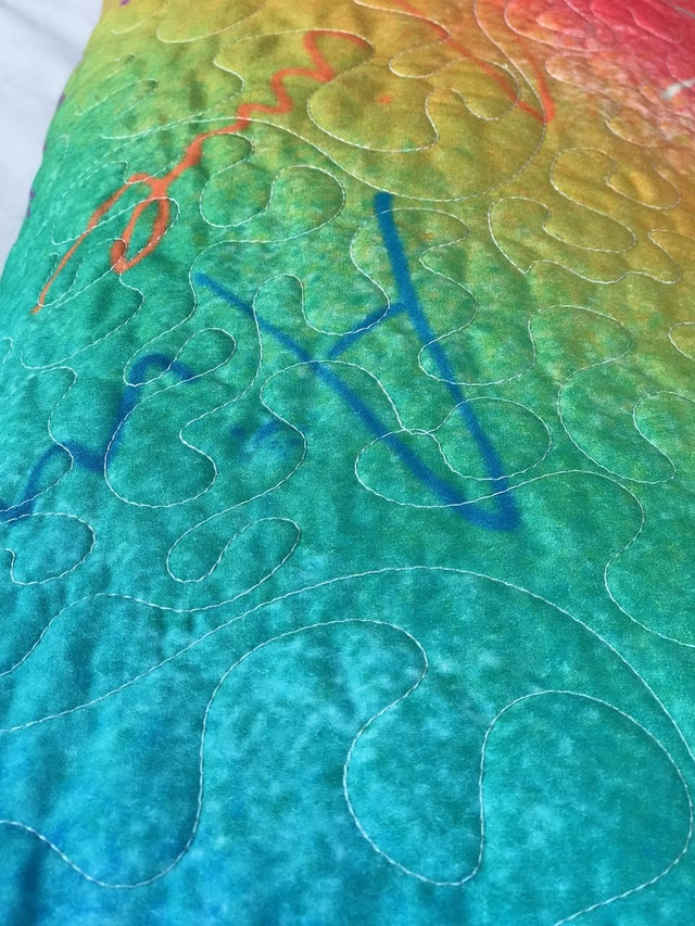 "Aime" - Pièce unique - Pied de lit matelassé - 180cm x 60cm - (Coussins vendus séparément) - Coton bio Made in France