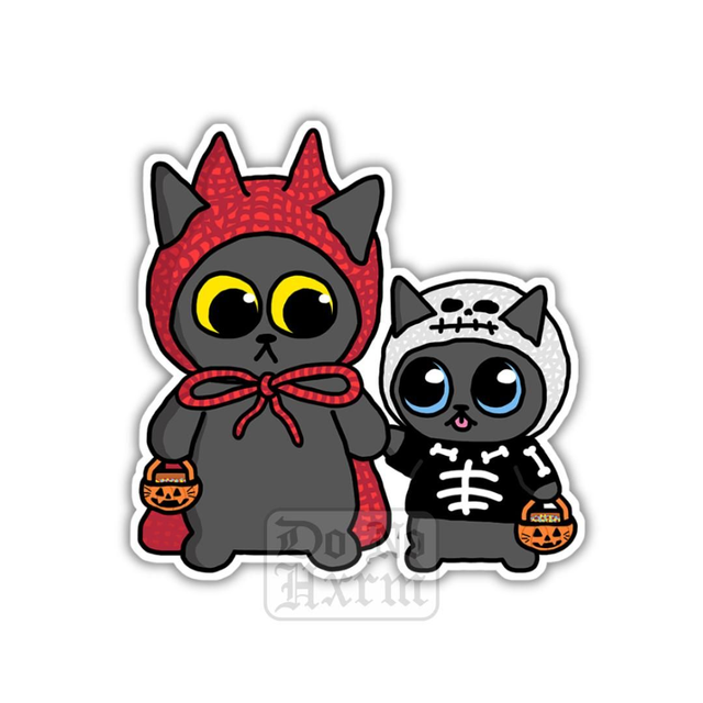Trick Or Treat Cats Sticker