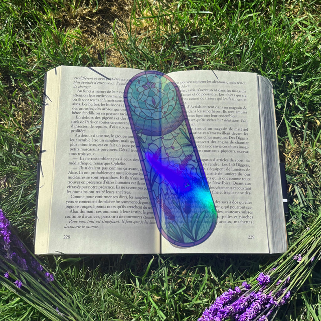 Marque-page: Vitrail Lavande