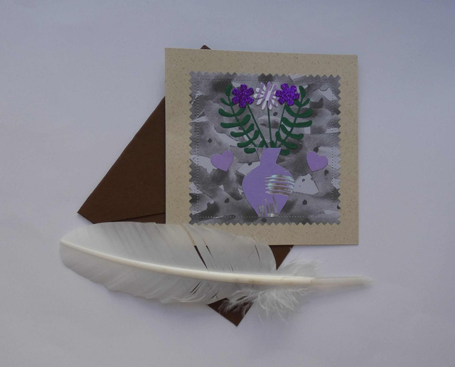 Le bouquet de la petite carte de condoléances