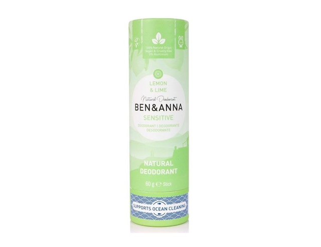 [Ben &amp; Anna] Deodorant in Papiertube - Sensitive - Lemon &amp; Lime - 60 gram