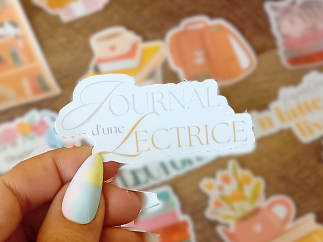 Sticker Holographique Waterproof - &quot; Journal de Lecture”