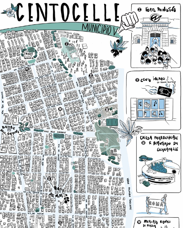 Map of Centocelle (Municipio)