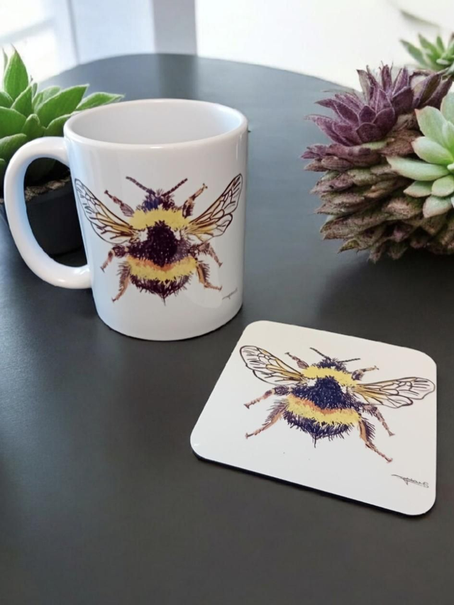 The Bee Mug and Coaster Set