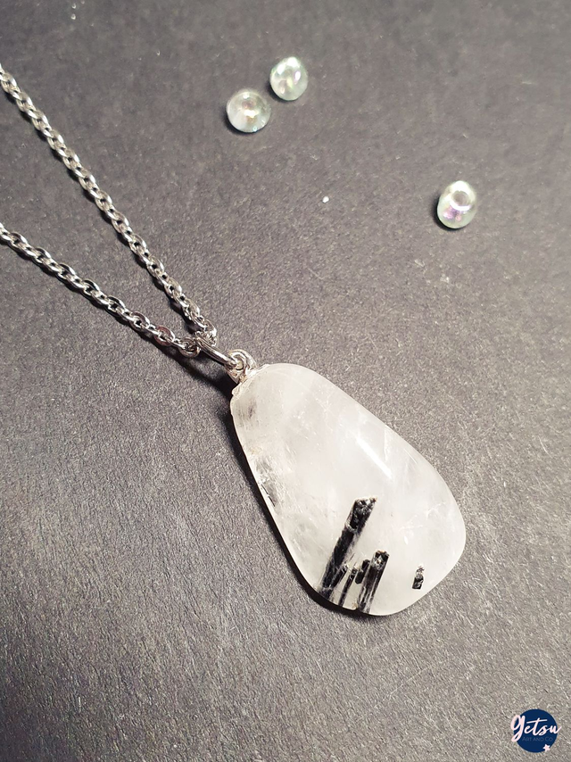 Collier cristal tourmaline
