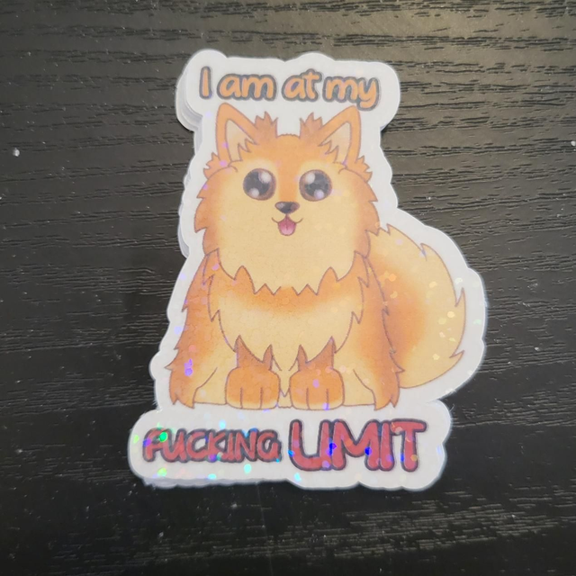 A Pomeranian&#039;s Limit Sticker